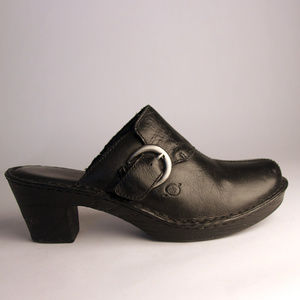 Born “Gamma” clog, black leather, size 11